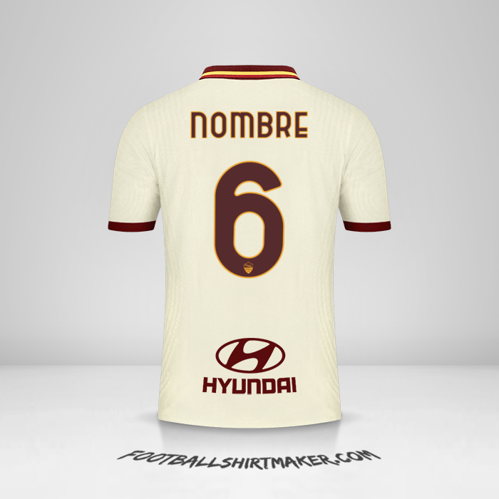 Camiseta AS Roma 2020/21 Visita -  nombre - 6
