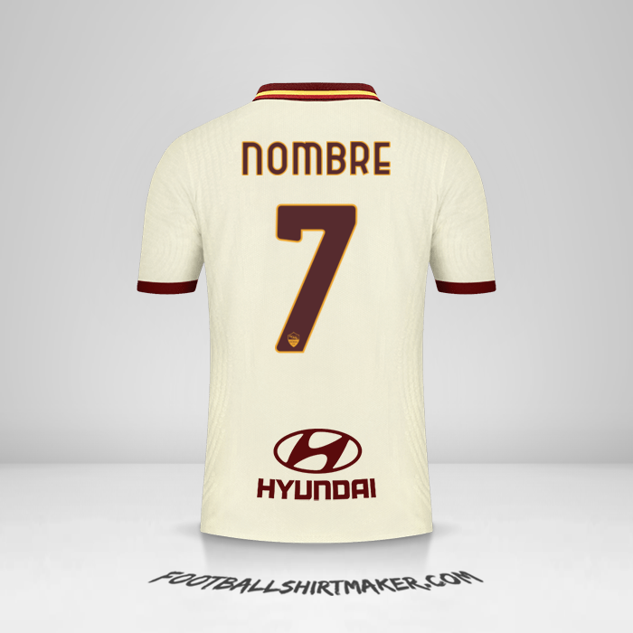 Jersey AS Roma 2020/21 Visita -  nombre - 7