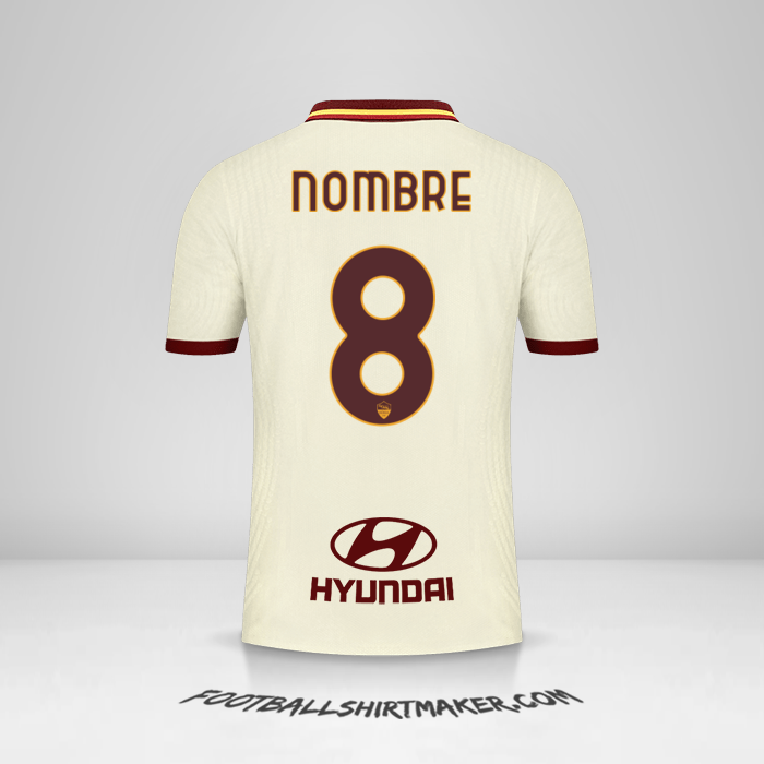 Jersey AS Roma 2020/21 Visita -  nombre - 8