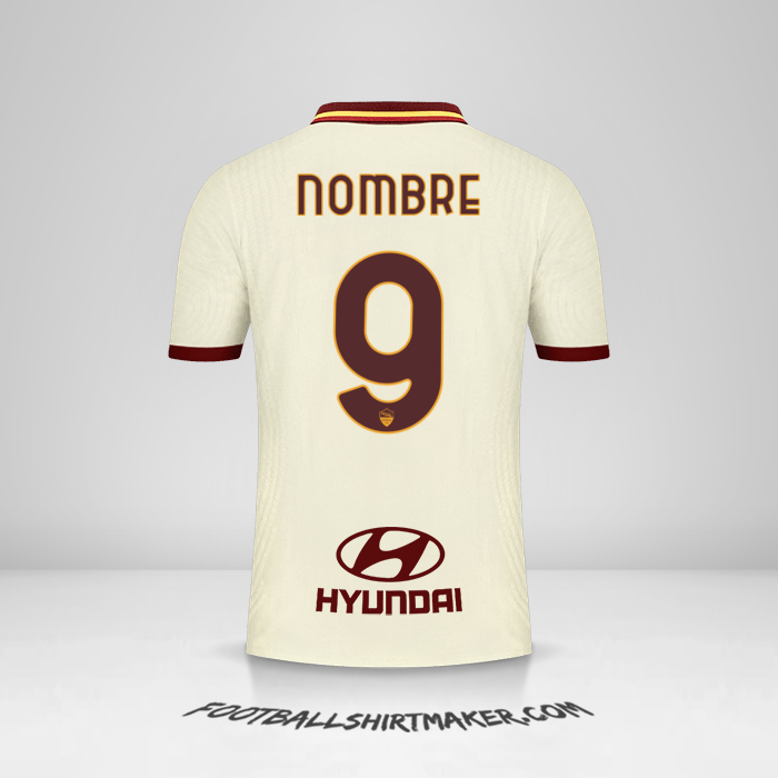 Jersey AS Roma 2020/21 Visita -  nombre - 9