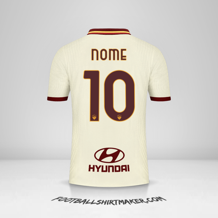 Maglia AS Roma 2020/21 Seconda -  nome - 10