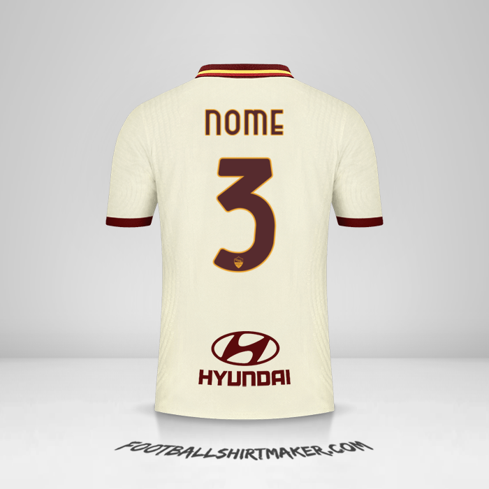 Maglia AS Roma 2020/21 Seconda -  nome - 3