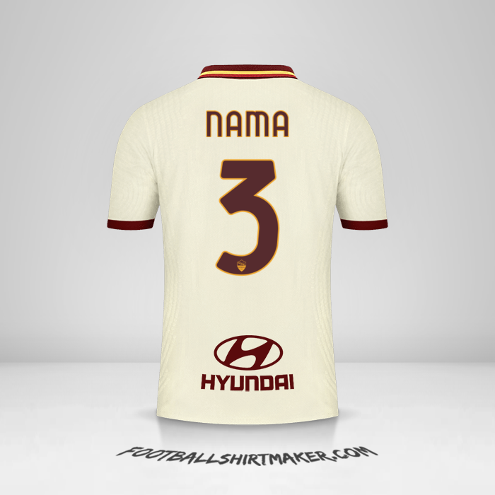 Jersey AS Roma 2020/21 Alternatif -  nama - 3