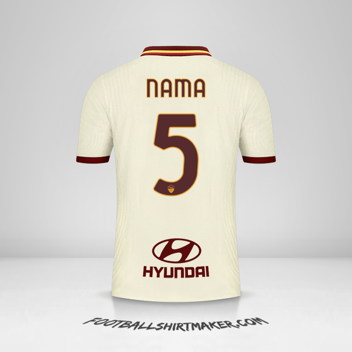 Jersey AS Roma 2020/21 Alternatif -  nama - 5