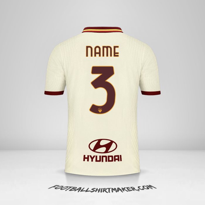 Jersey AS Roma 2020/21 Away -  name - 3