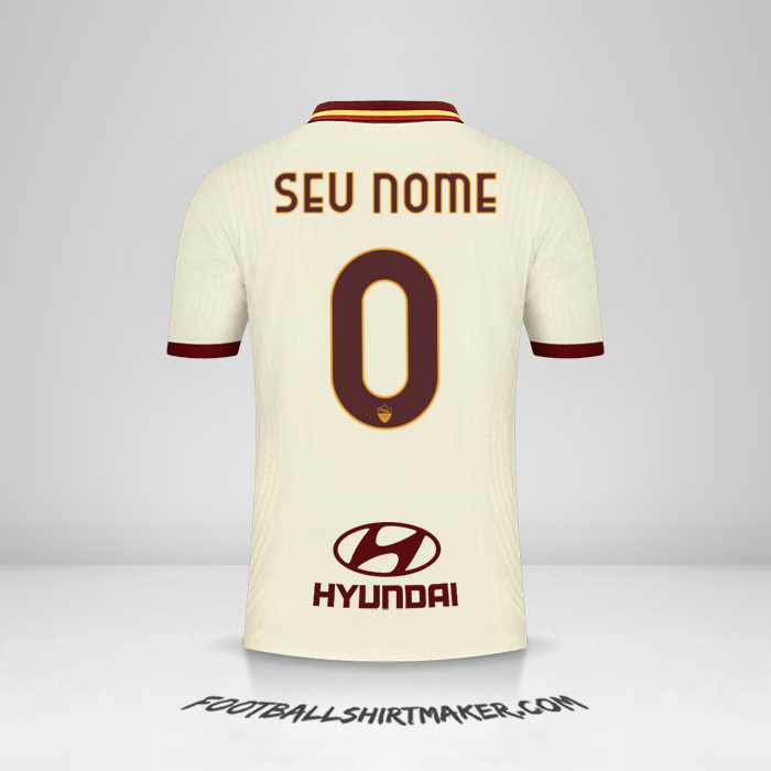 Camisa AS Roma 2020/21 II -  seu nome - 0