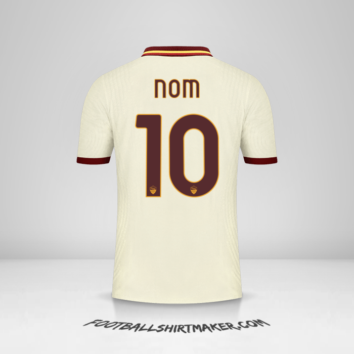 Maillot AS Roma Cup 2020/21 Extérieur -  nom - 10