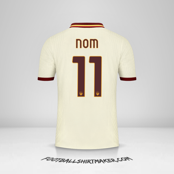 Maillot AS Roma Cup 2020/21 Extérieur -  nom - 11