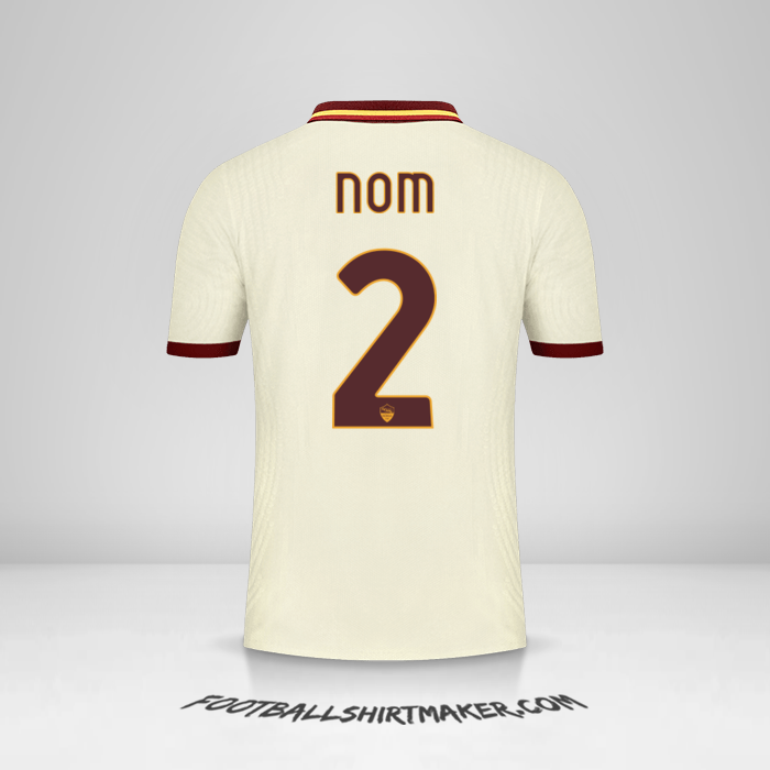 Maillot AS Roma Cup 2020/21 Extérieur -  nom - 2