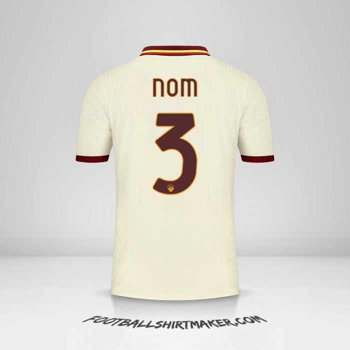 Maillot AS Roma Cup 2020/21 Extérieur -  nom - 3