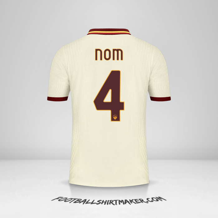 Maillot AS Roma Cup 2020/21 Extérieur -  nom - 4
