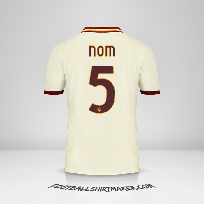 Maillot AS Roma Cup 2020/21 Extérieur -  nom - 5