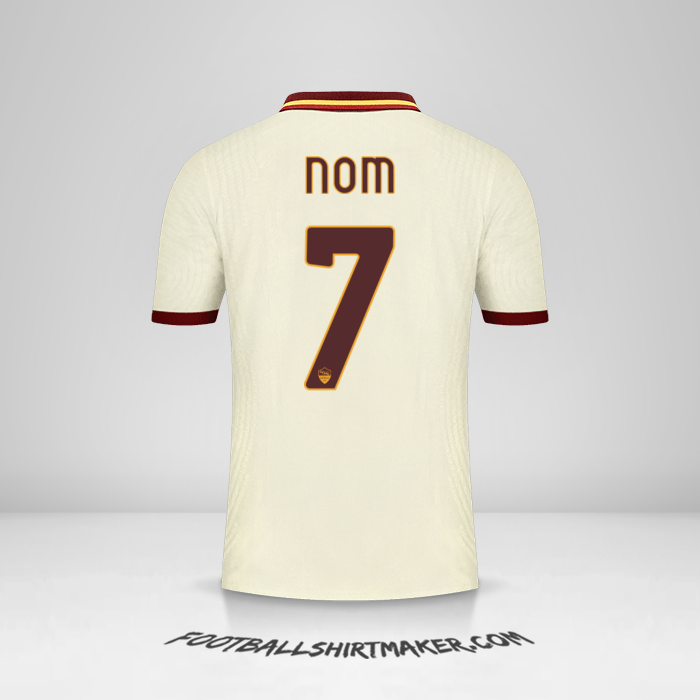 Maillot AS Roma Cup 2020/21 Extérieur -  nom - 7