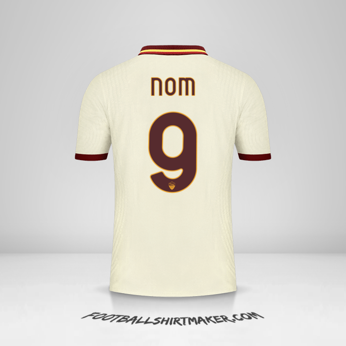 Maillot AS Roma Cup 2020/21 Extérieur -  nom - 9