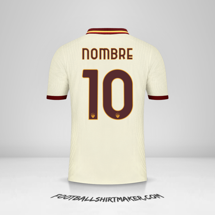 Jersey AS Roma Cup 2020/21 Visita -  nombre - 10