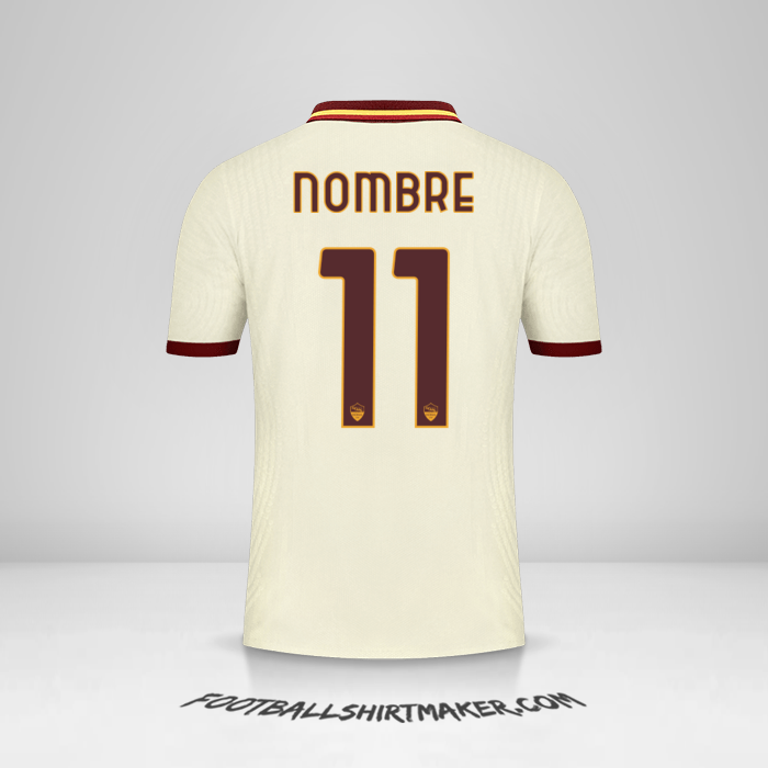 Jersey AS Roma Cup 2020/21 Visita -  nombre - 11