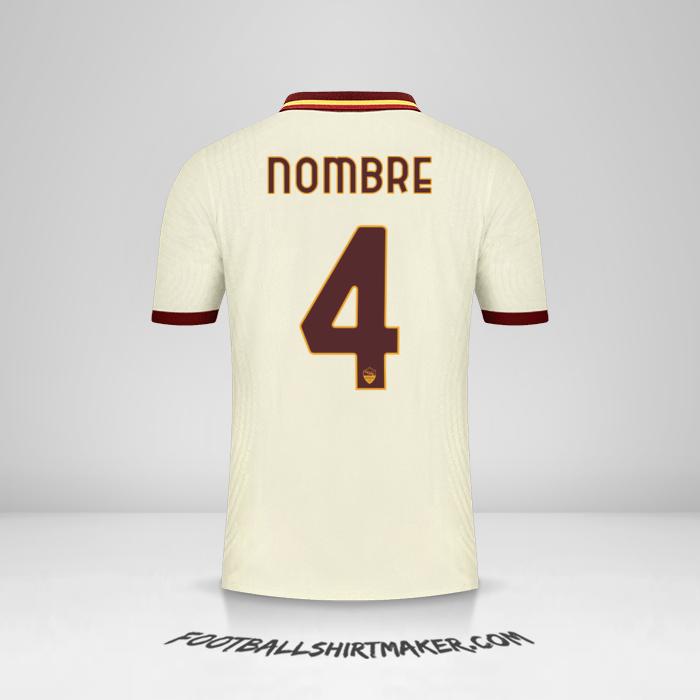 Camiseta AS Roma Cup 2020/21 Visita -  nombre - 4