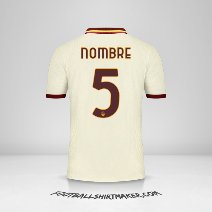 Jersey AS Roma Cup 2020/21 Visita -  nombre - 5