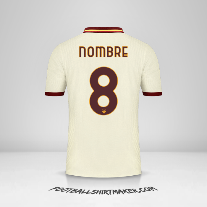 Jersey AS Roma Cup 2020/21 Visita -  nombre - 8