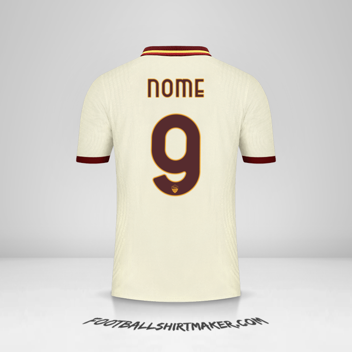 Maglia AS Roma Cup 2020/21 Seconda -  nome - 9