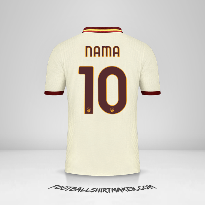 Jersey AS Roma Cup 2020/21 Alternatif -  nama - 10