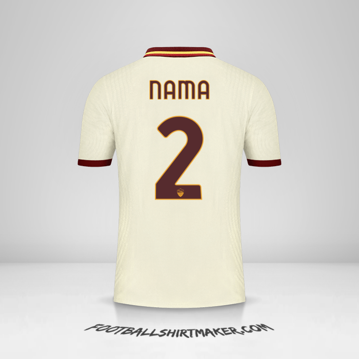 Jersey AS Roma Cup 2020/21 Alternatif -  nama - 2