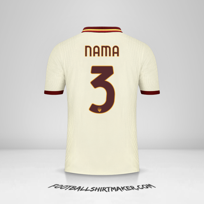 Jersey AS Roma Cup 2020/21 Alternatif -  nama - 3