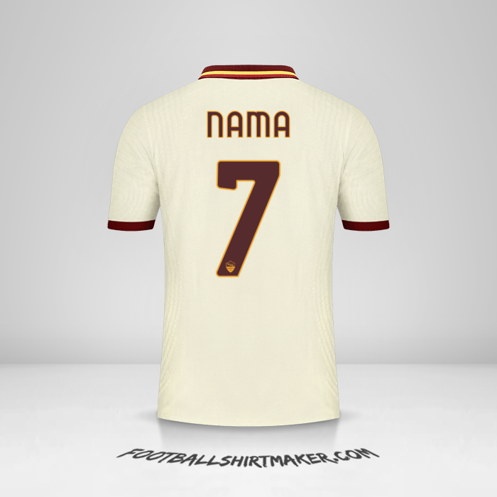 Jersey AS Roma Cup 2020/21 Alternatif -  nama - 7