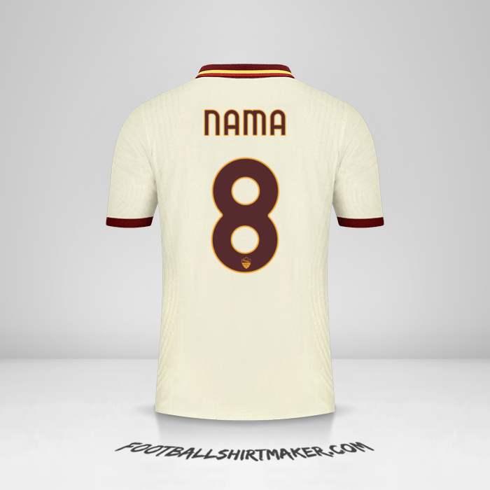 Jersey AS Roma Cup 2020/21 Alternatif -  nama - 8