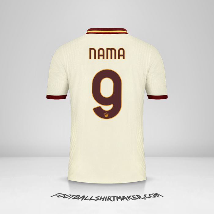 Jersey AS Roma Cup 2020/21 Alternatif -  nama - 9