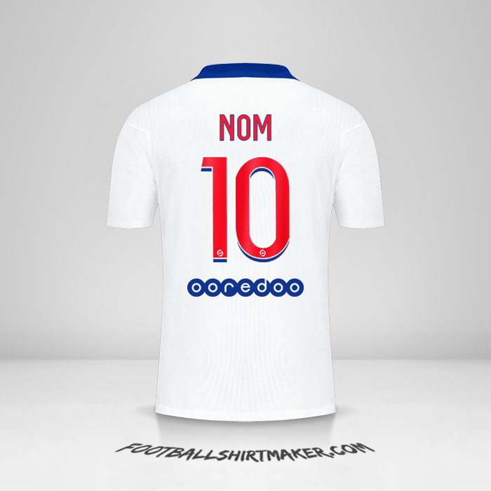 Maillot Paris Saint Germain 2020/21 Extérieur -  nom - 10