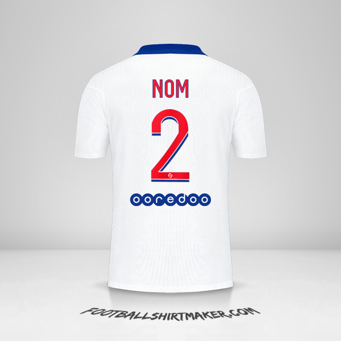 Maillot Paris Saint Germain 2020/21 Extérieur -  nom - 2