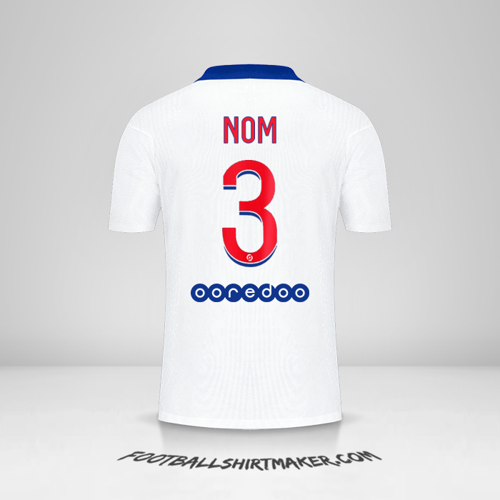Maillot Paris Saint Germain 2020/21 Extérieur -  nom - 3