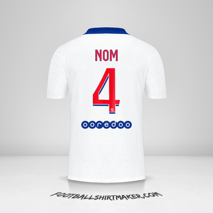 Maillot Paris Saint Germain 2020/21 Extérieur -  nom - 4