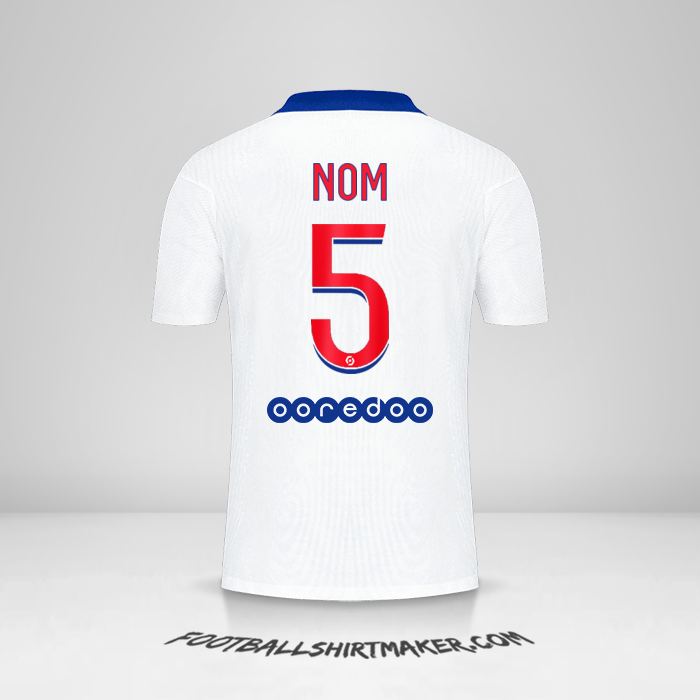 Maillot Paris Saint Germain 2020/21 Extérieur -  nom - 5