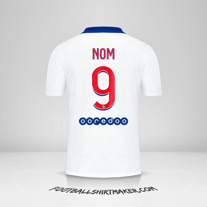 Maillot Paris Saint Germain 2020/21 Extérieur -  nom - 9