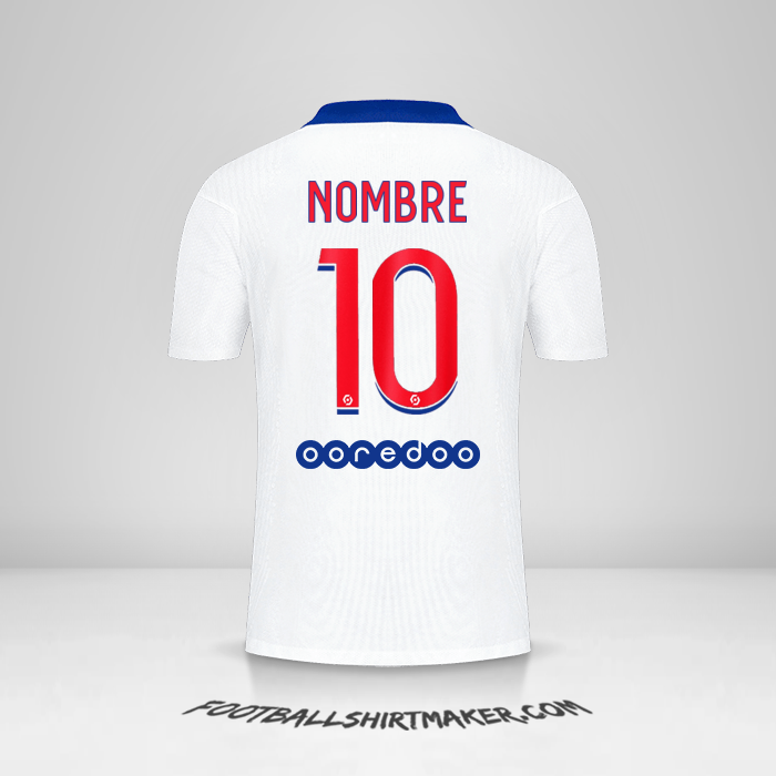 Jersey Paris Saint Germain 2020/21 Visita -  nombre - 10