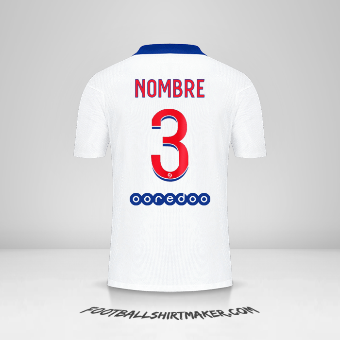 Camiseta Paris Saint Germain 2020/21 Visita -  nombre - 3