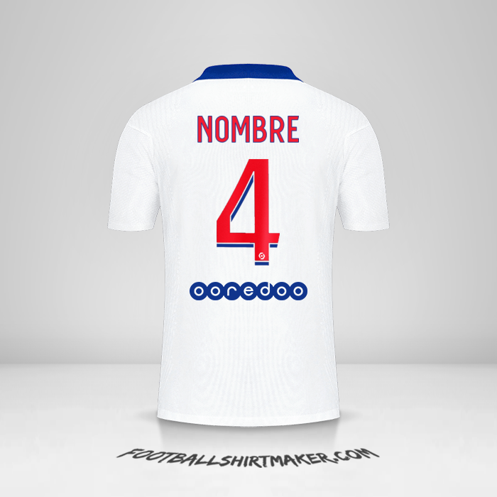 Camiseta Paris Saint Germain 2020/21 Visita -  nombre - 4