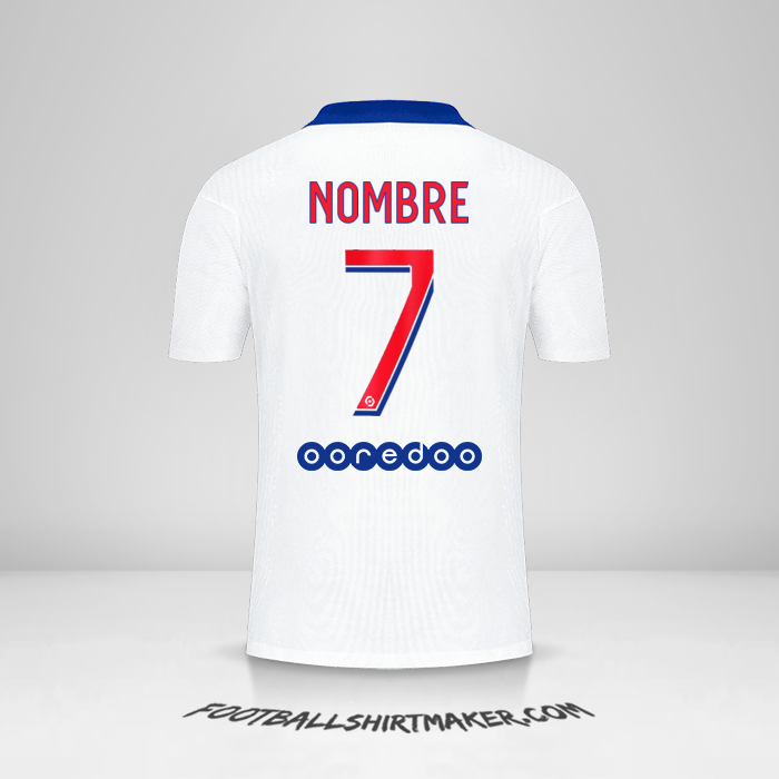 Jersey Paris Saint Germain 2020/21 Visita -  nombre - 7