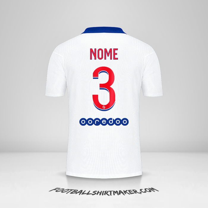 Camisa Paris Saint Germain 2020/21 Alternativa -  nome - 3