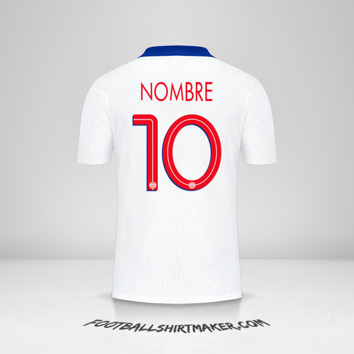 Jersey Paris Saint Germain Cup 2020/21 Visita -  nombre - 10