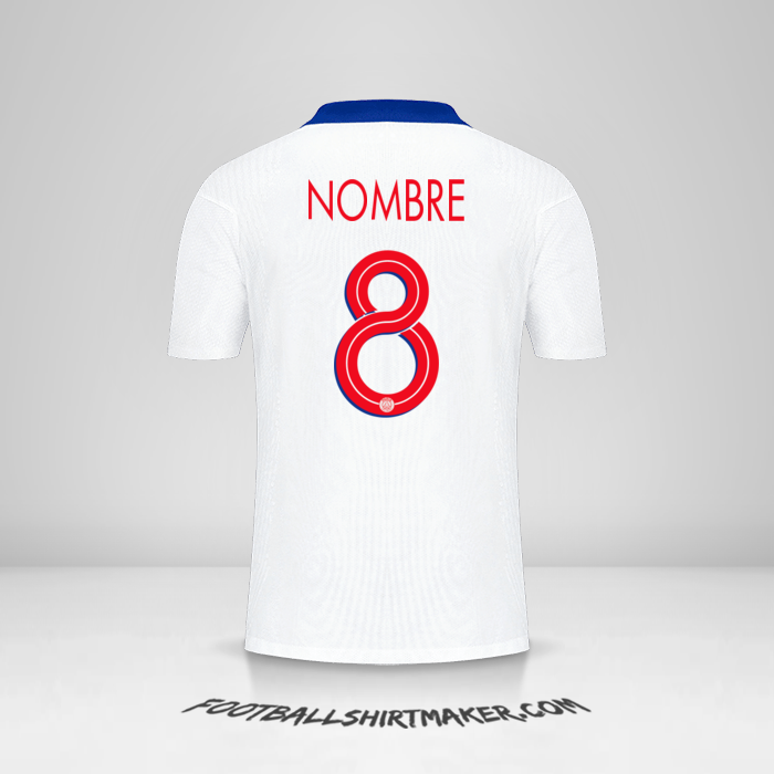 Jersey Paris Saint Germain Cup 2020/21 Visita -  nombre - 8