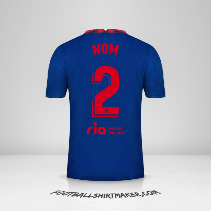 Maillot Atletico Madrid 2020/21 Extérieur -  nom - 2