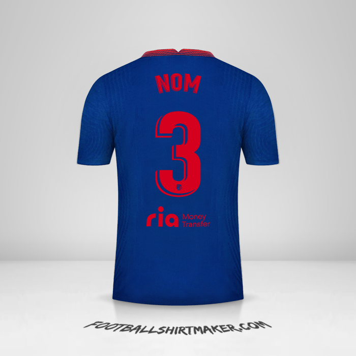Maillot Atletico Madrid 2020/21 Extérieur -  nom - 3