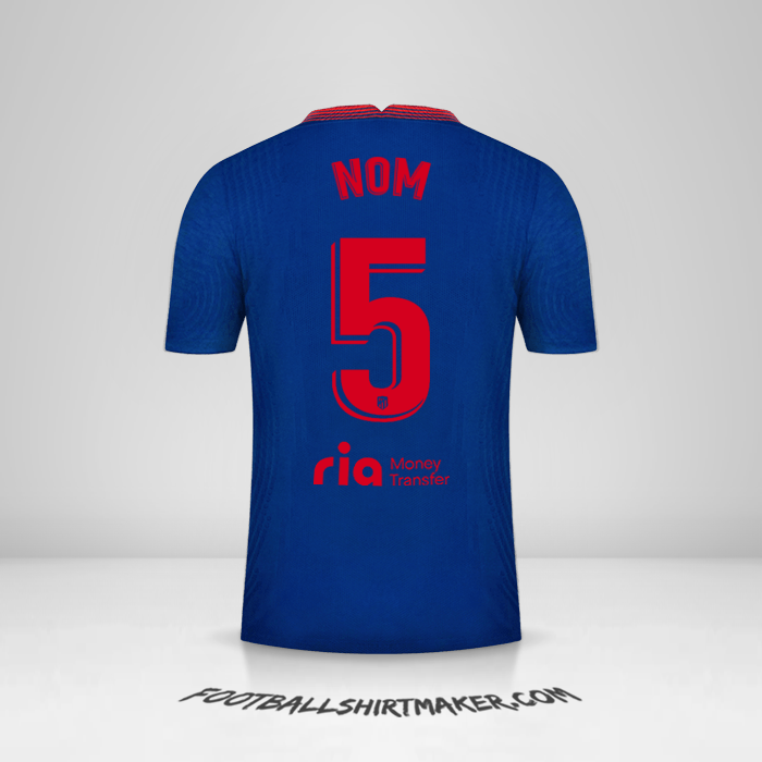 Maillot Atletico Madrid 2020/21 Extérieur -  nom - 5