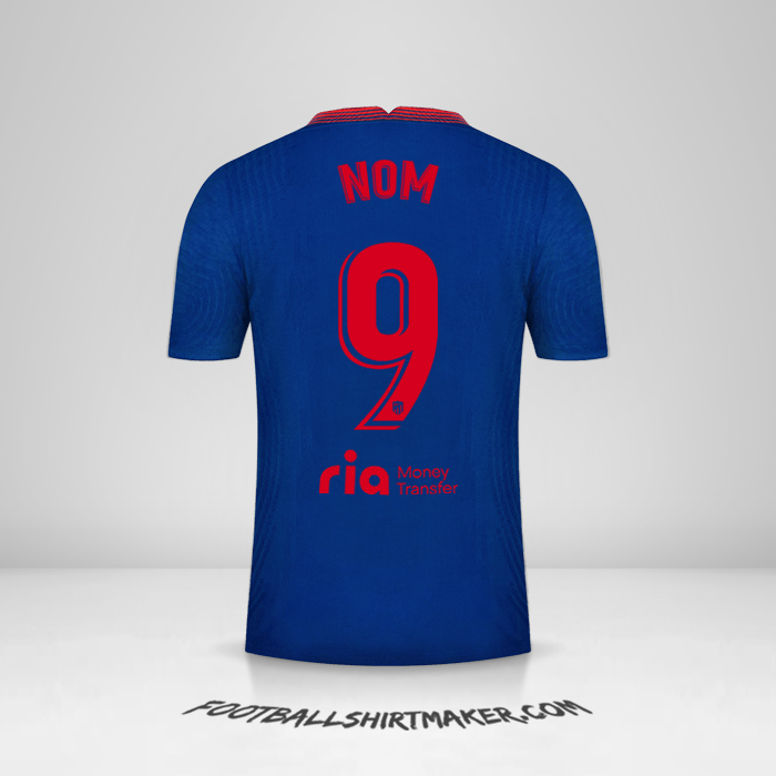 Maillot Atletico Madrid 2020/21 Extérieur -  nom - 9
