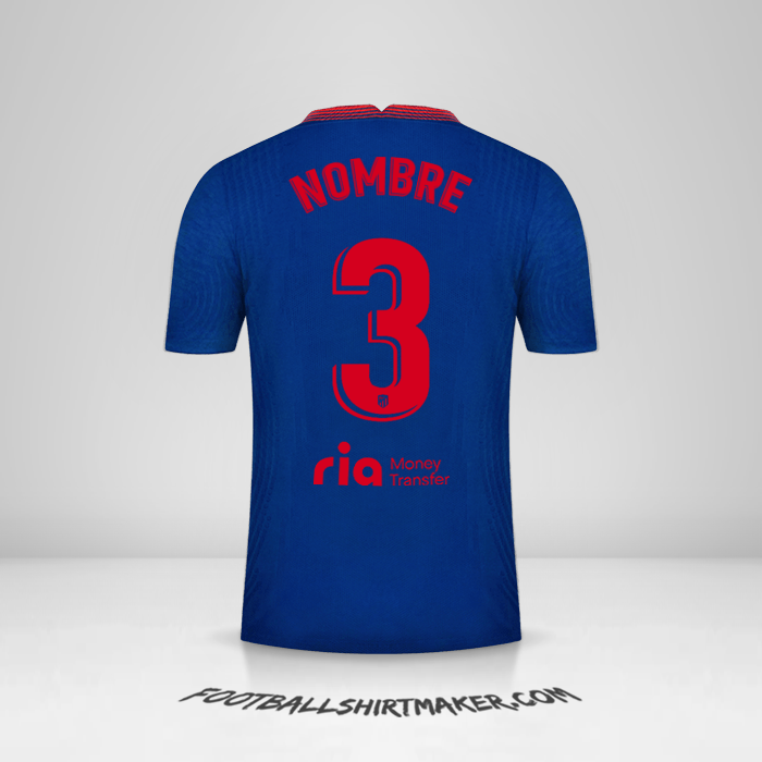 Jersey Atletico Madrid 2020/21 Visita -  nombre - 3