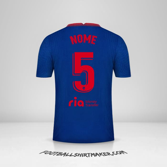 Camisola Atletico Madrid 2020/21 Alternativa -  nome - 5