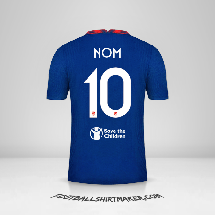Maillot Atletico Madrid Cup 2020/21 Extérieur -  nom - 10